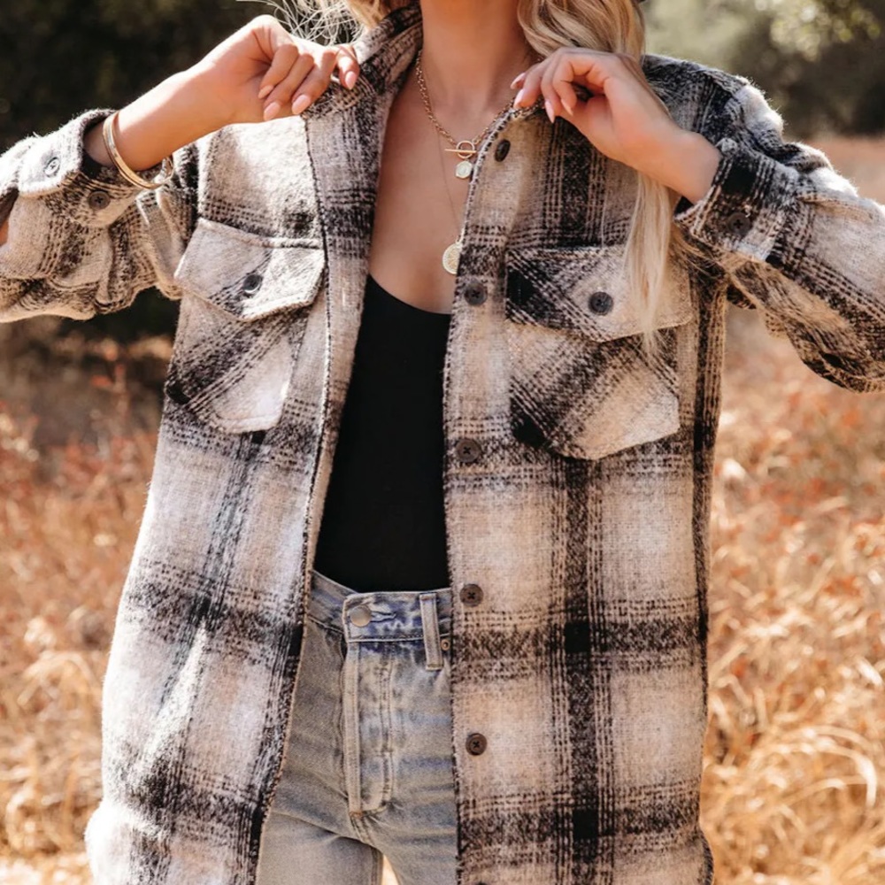 Vici Plaid Shacket